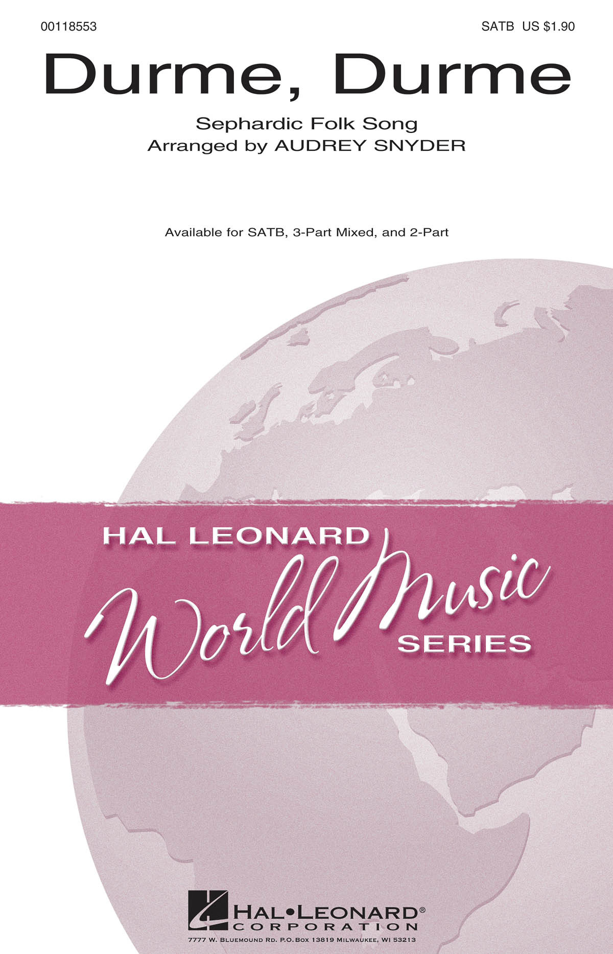 Durme Durme (Arr. Snyder) (SATB)