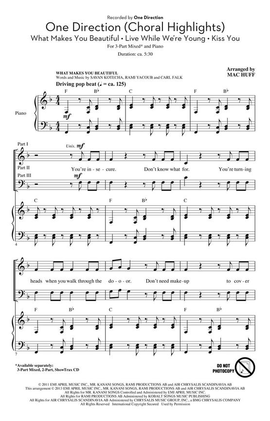 One Direction : Choral Highlights