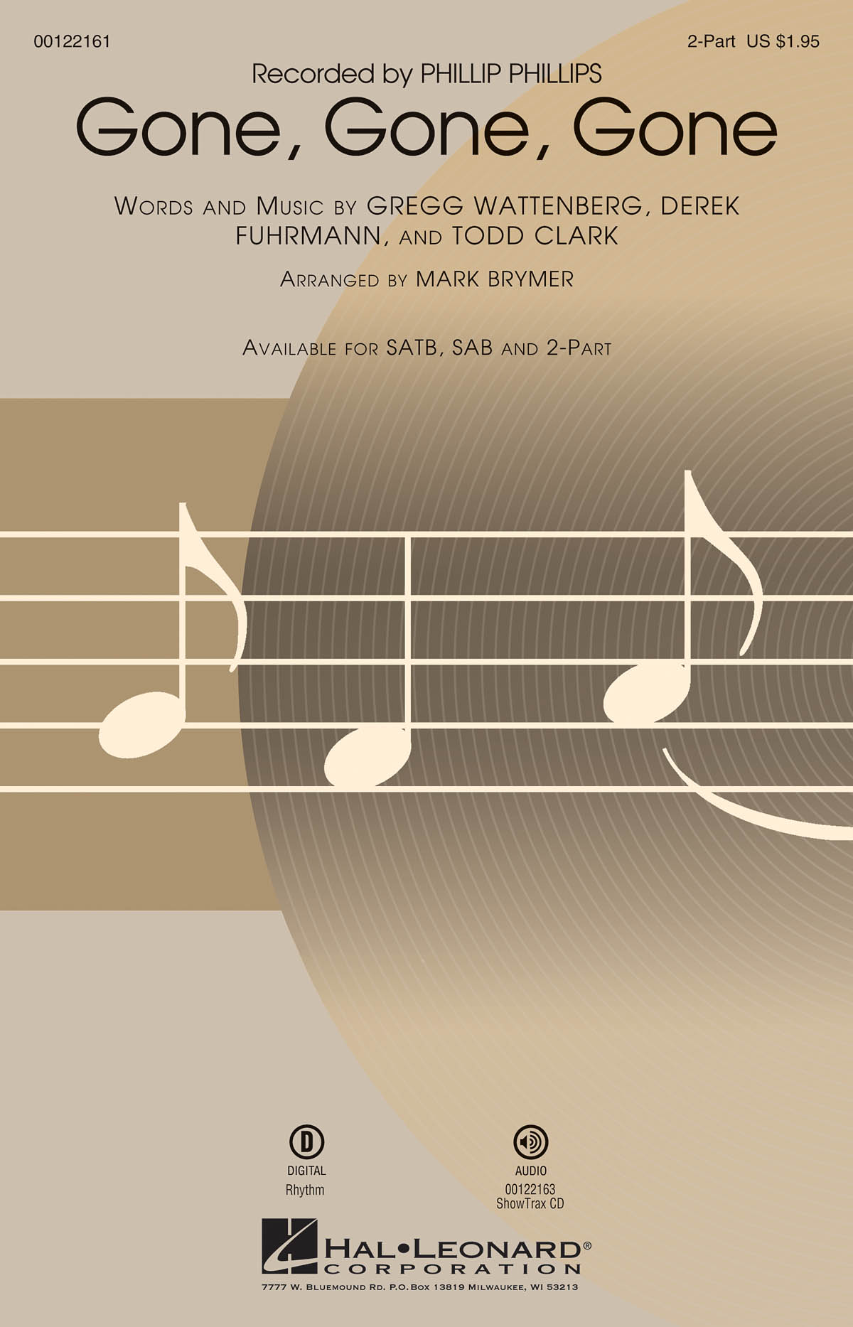 Phillip Phillips: Gone, Gone, Gone (Arr. Brymer) (2-Part)