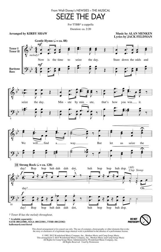 Seize the Day : from Newsies