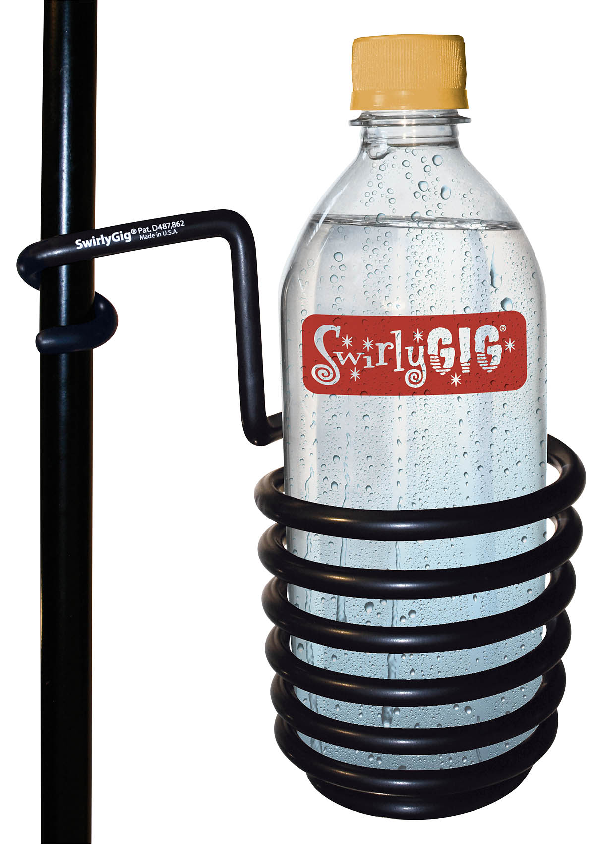 The Original SwirlyGig - Drink Holder 1/2′′ Tubing : Black