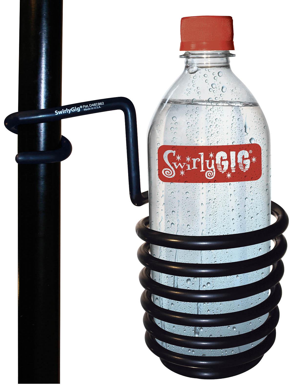 The Original SwirlyGig - Drink Holder 1′′ Tubing : Black