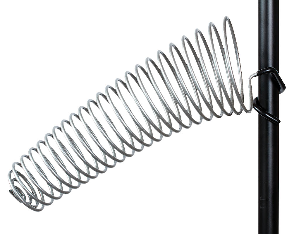 The SwirlyShtick - Drum Stick Holder 1′′ Tubing : Silver (Left-Side)