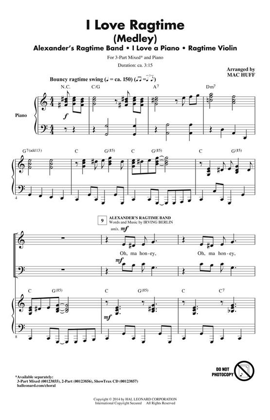 I Love Ragtime : Medley Discovery Level 2