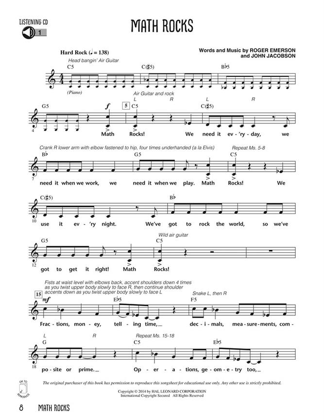 Math Rocks : Cross-Curricular Music Fun for the Classroom, Classroom Kit (Book/Listening CD and Perf/Accomp CD)