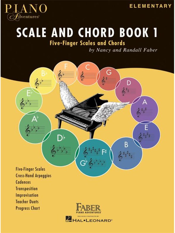 Faber Piano Adventures: Scale And Chord Book 1 - Five-Finger Scales And Chords