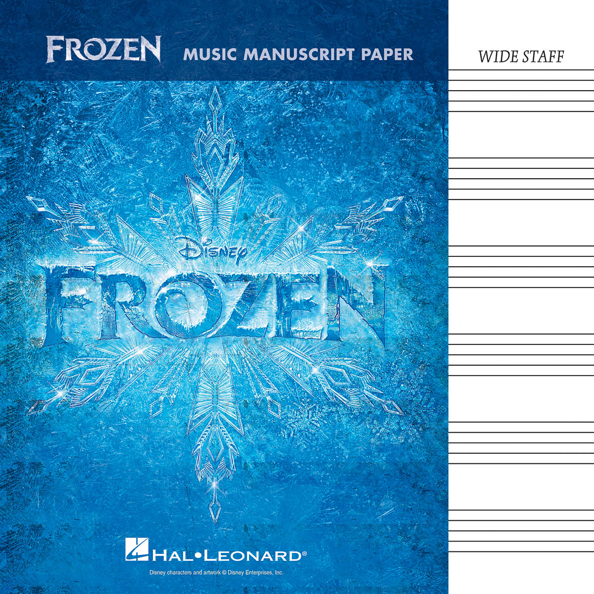 Frozen: Music Manuscript Paper - Wide Staff (32 Pages)