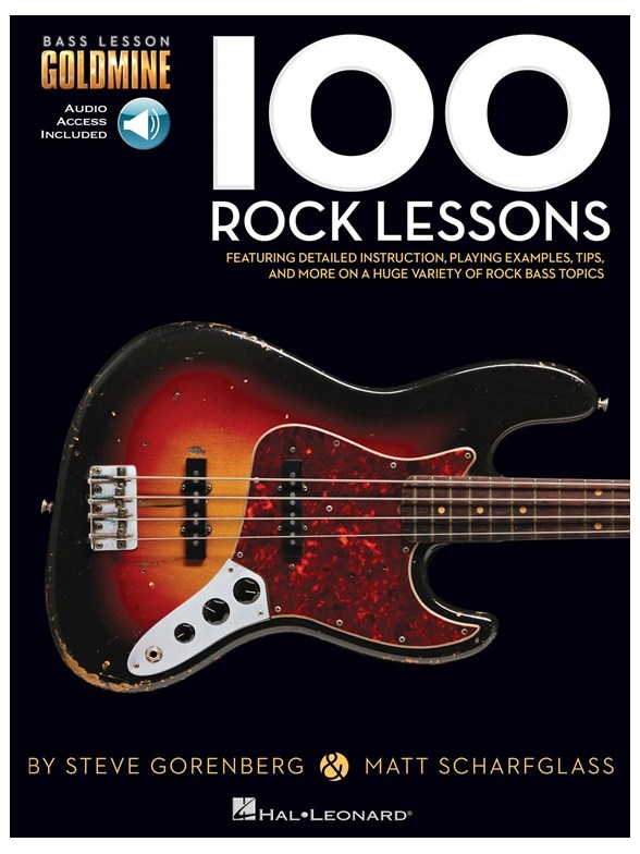Bass Lesson Goldmine: 100 Rock Lessons (Book/Online Audio)