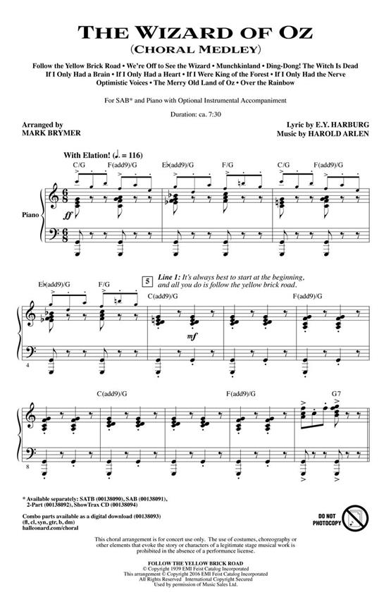 The Wizard of Oz : Choral Medley