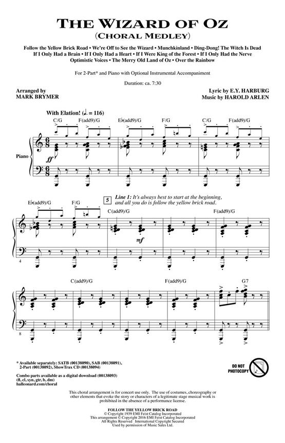 The Wizard of Oz : Choral Medley