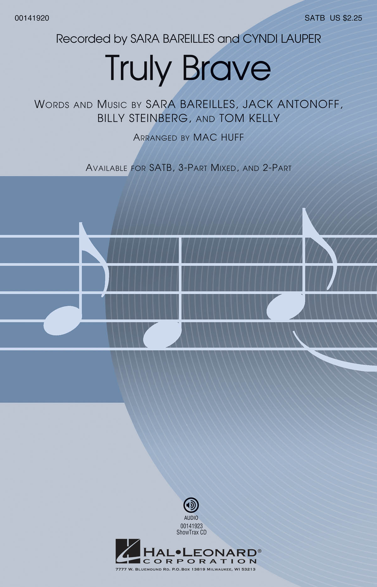 Bareilles And Lauper: Truly Brave (SATB Songbook)