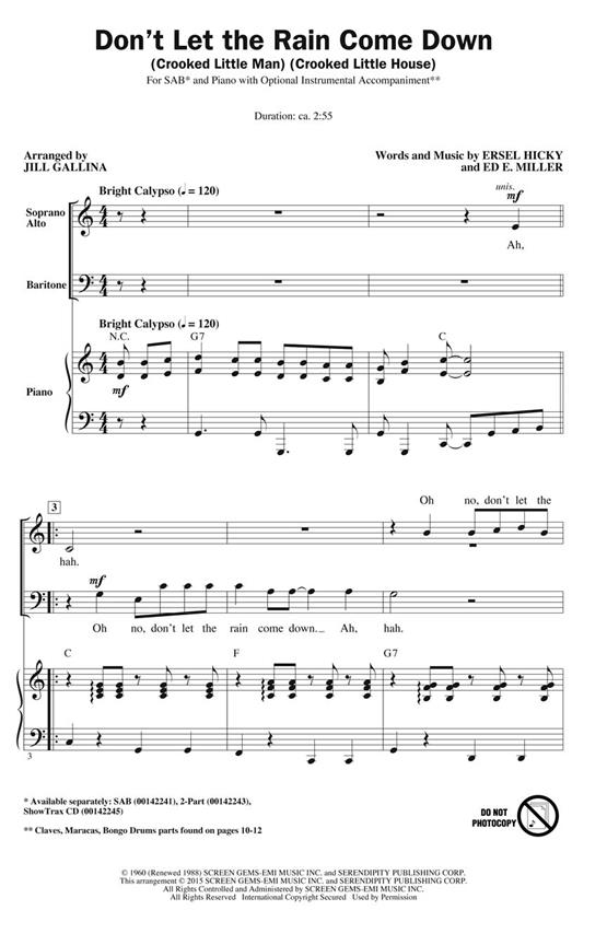 Don't Let the Rain Come Down : (Crooked Little Man) (Crooked Little House)