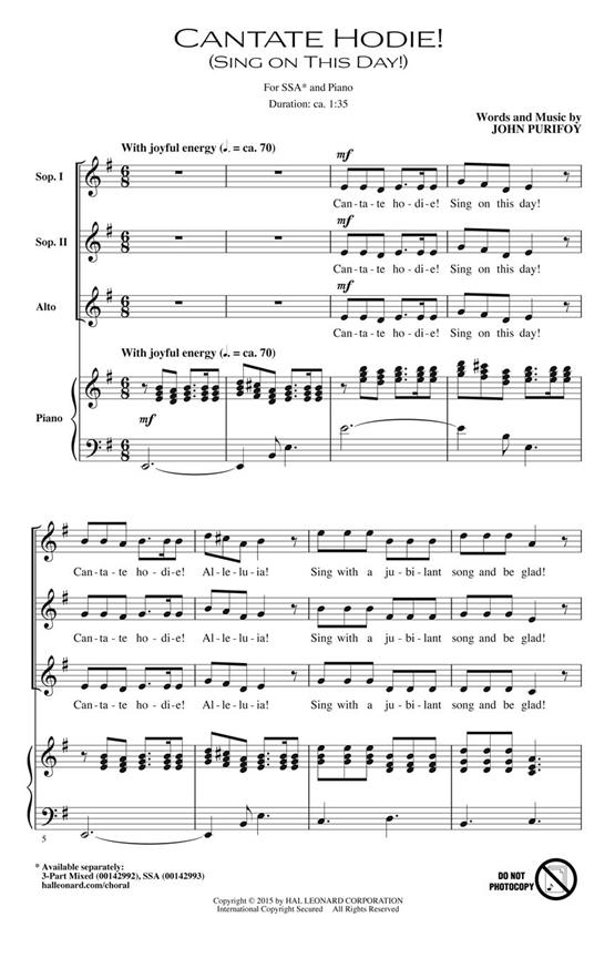 Cantate Hodie! (Sing on This Day!)