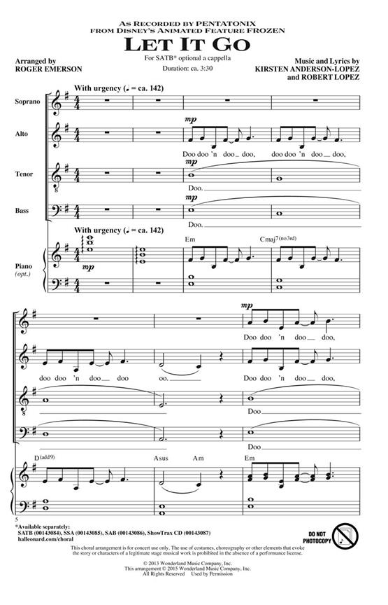 Let It Go : from Frozen