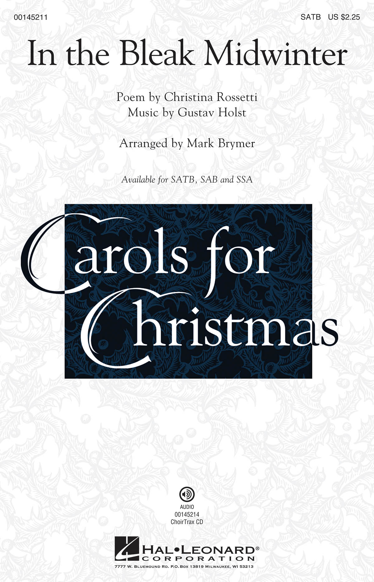 Christina Rosetti: In The Bleak Midwinter (Arr. Brymer) (SATB)