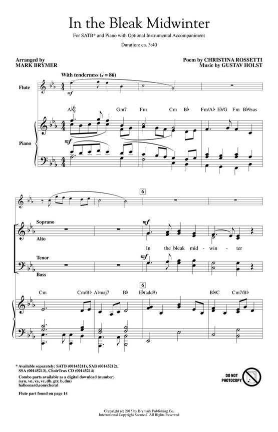 Christina Rosetti: In The Bleak Midwinter (Arr. Brymer) (ChoirTrax CD)