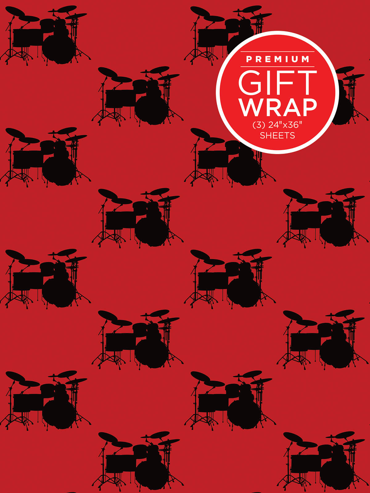 Hal Leonard Wrapping Paper - Drumset Theme