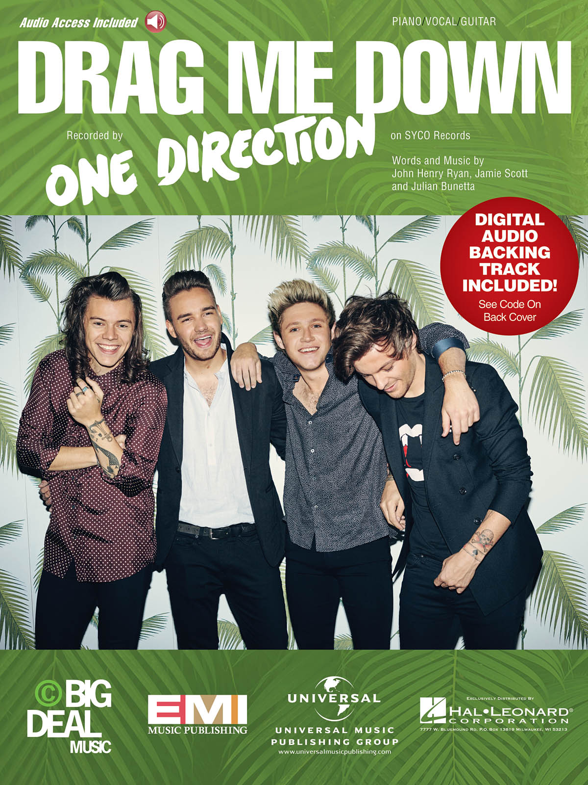 One Direction: Drag Me Down (PVG Sheet/Online Audio)