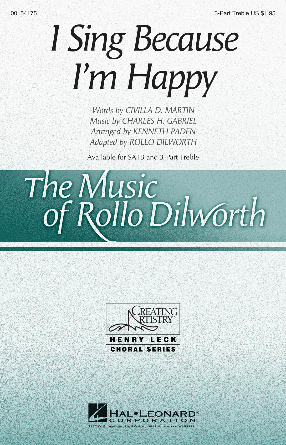 I Sing Because I'm Happy (Arr. Dilworth) (3-Part Treble)