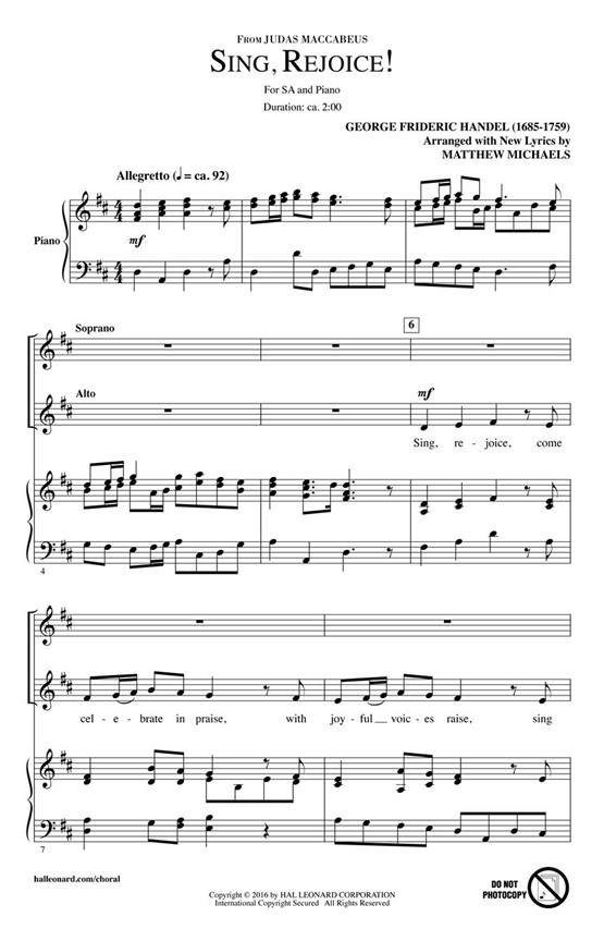 Sing, Rejoice! : Choral Treasury Series