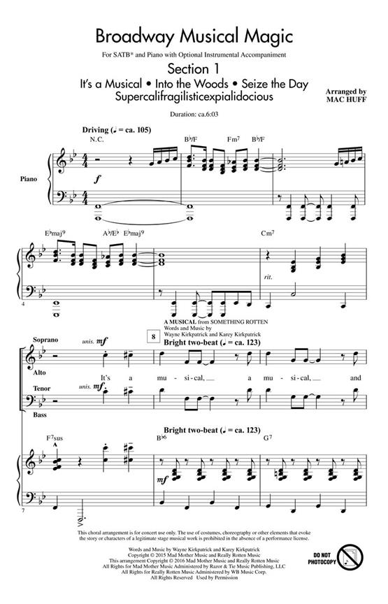 Broadway Musical Magic : Choral Medley