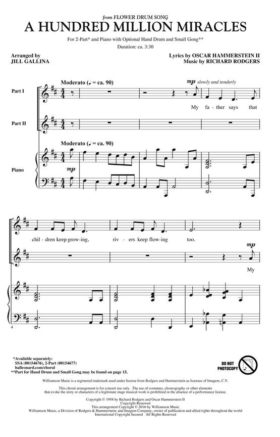 A Hundred Million Miracles : from Flower Drum Song