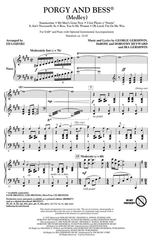 Porgy and Bess : Medley