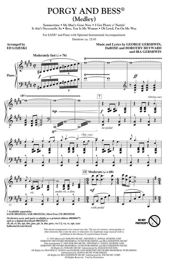 Porgy and Bess : Medley