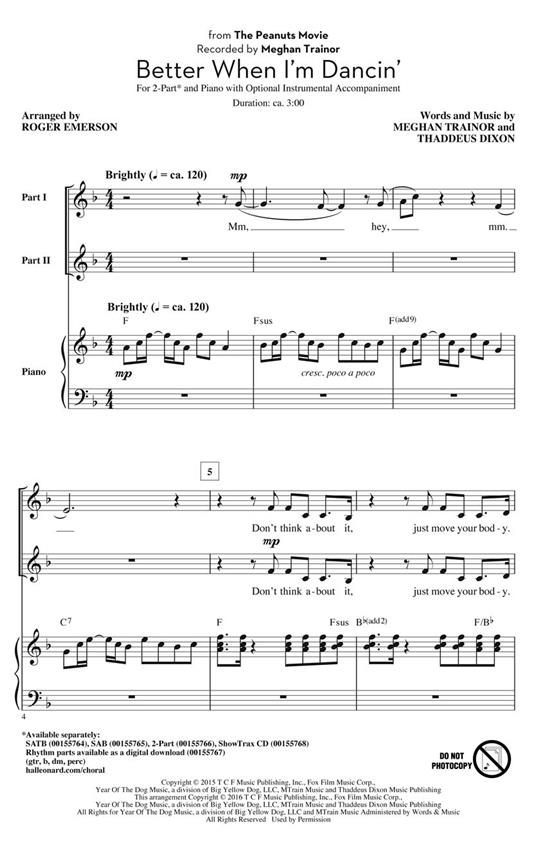 Better When I'm Dancin' : from The Peanuts Movie