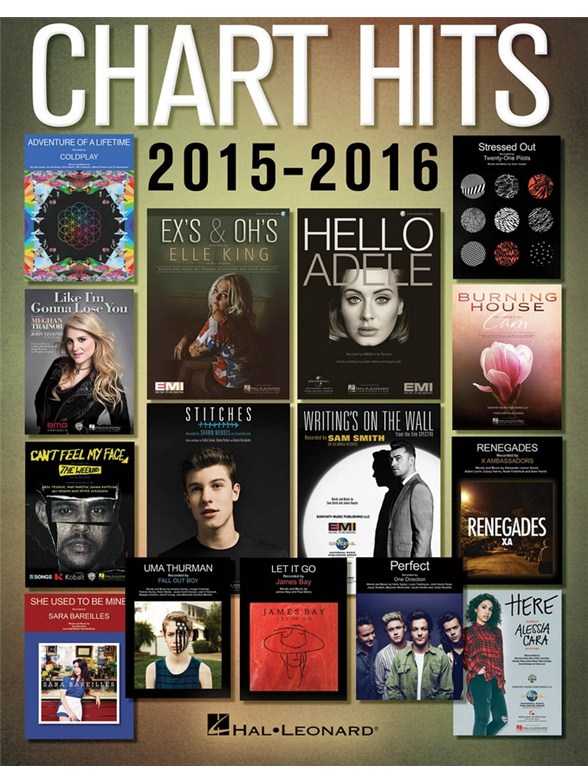 Chart Hits Of 2015-2016 Easy Piano