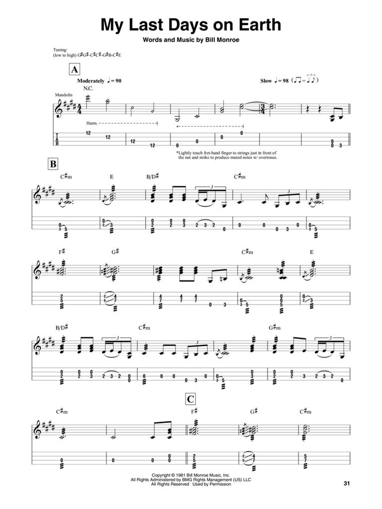 Bill Monroe : Mandolin Play-Along Volume 12