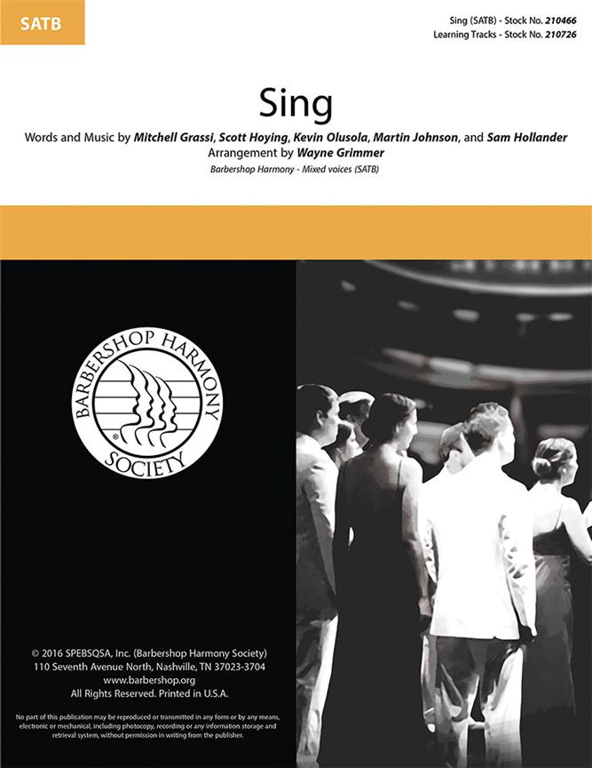 Pentatonix: Sing (arr. Grimmer) (SATB)