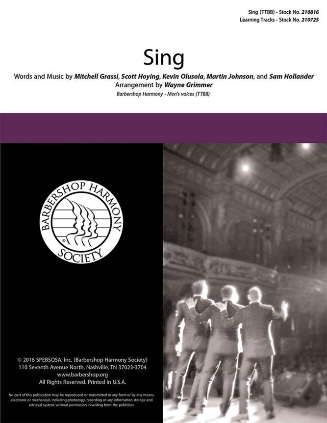 Pentatonix: Sing (arr. Grimmer) (TTBB)