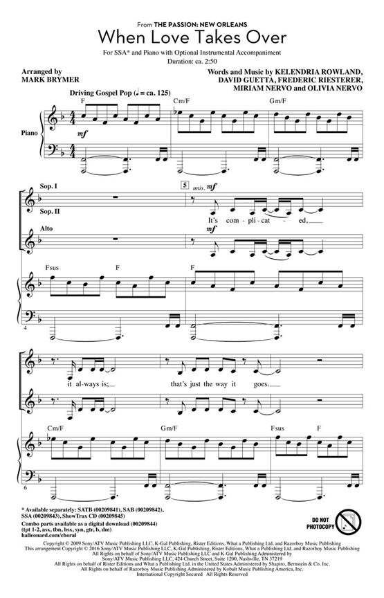 When Love Takes Over : from The Passion: New Orleans