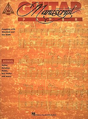 Recorded Versions Guitar Tablature Manuscript Pape