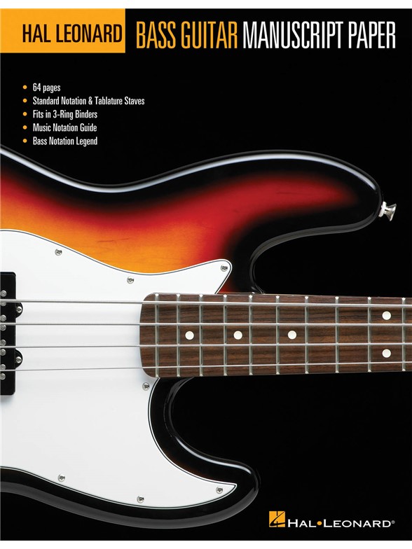 Hal Leonard Bass Guitar Tab Manuscript Paper