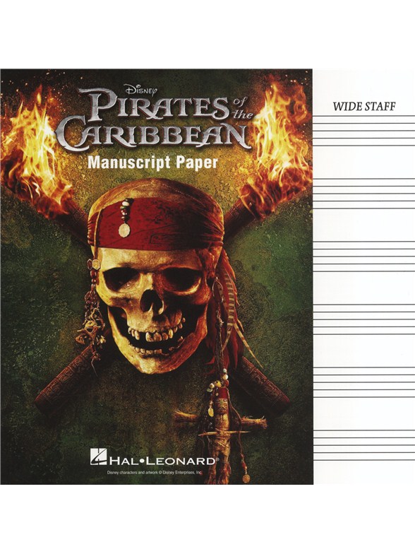 Pirates of the Caribbean Manuscript Paper - Wide Staff