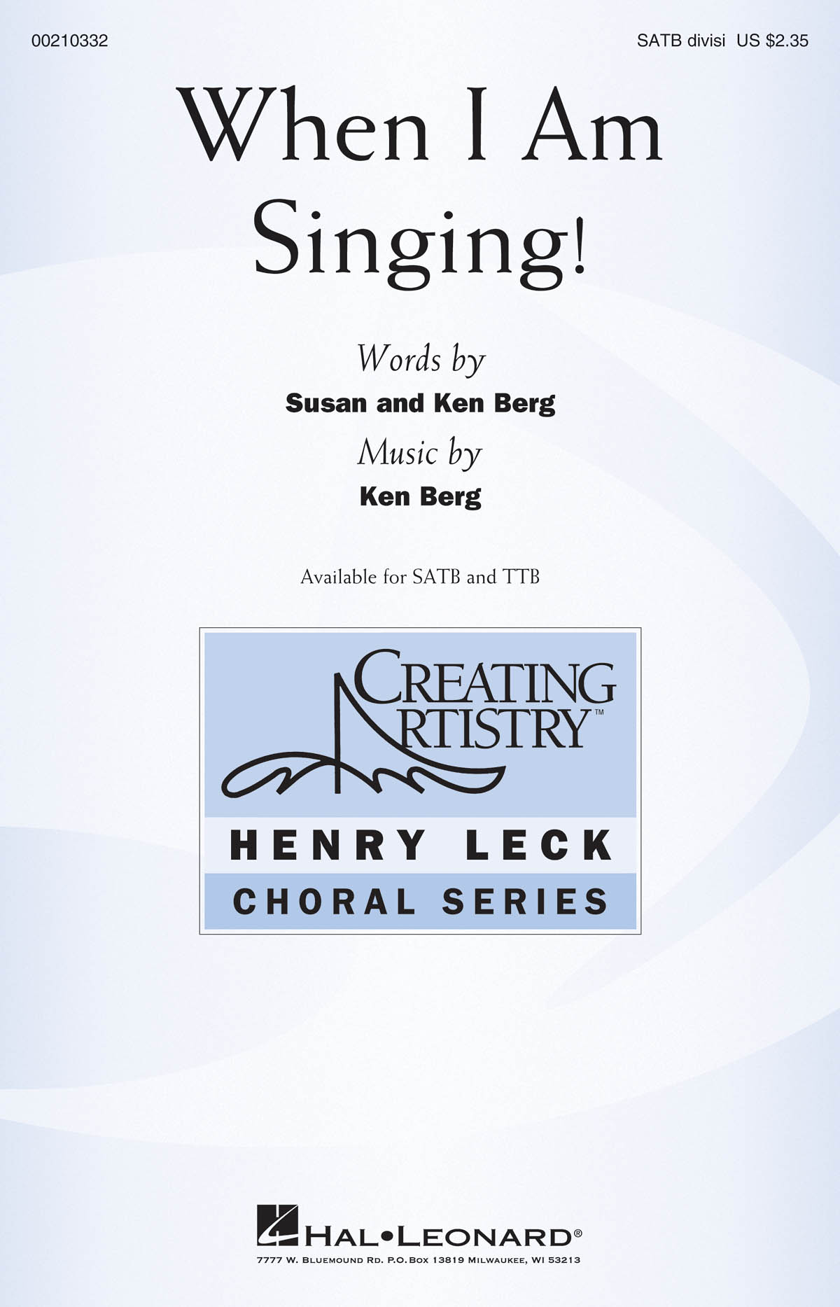 When I Am Singing!