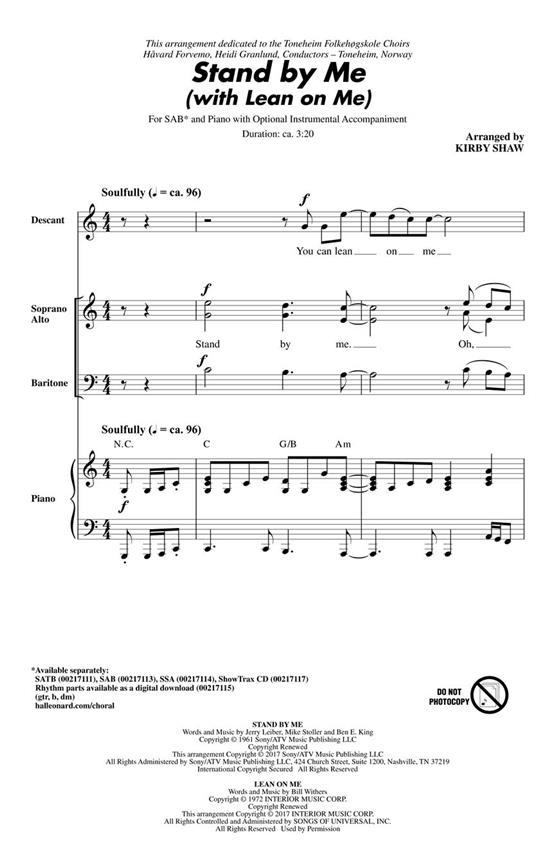 Stand By Me : (with Lean On Me)