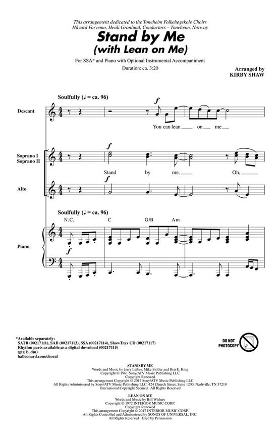 Stand By Me : (with Lean On Me)