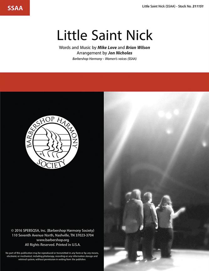Brian Wilson: Little Saint Nick (arr. Nicholas) (SSAA)