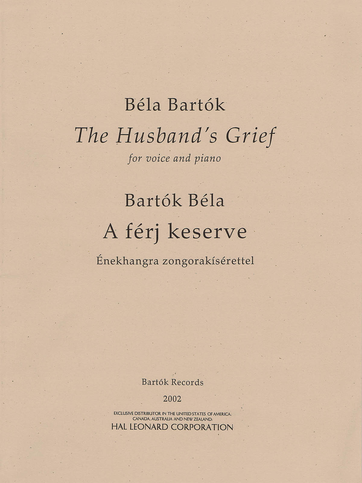The Husband's Grief A férj keserve