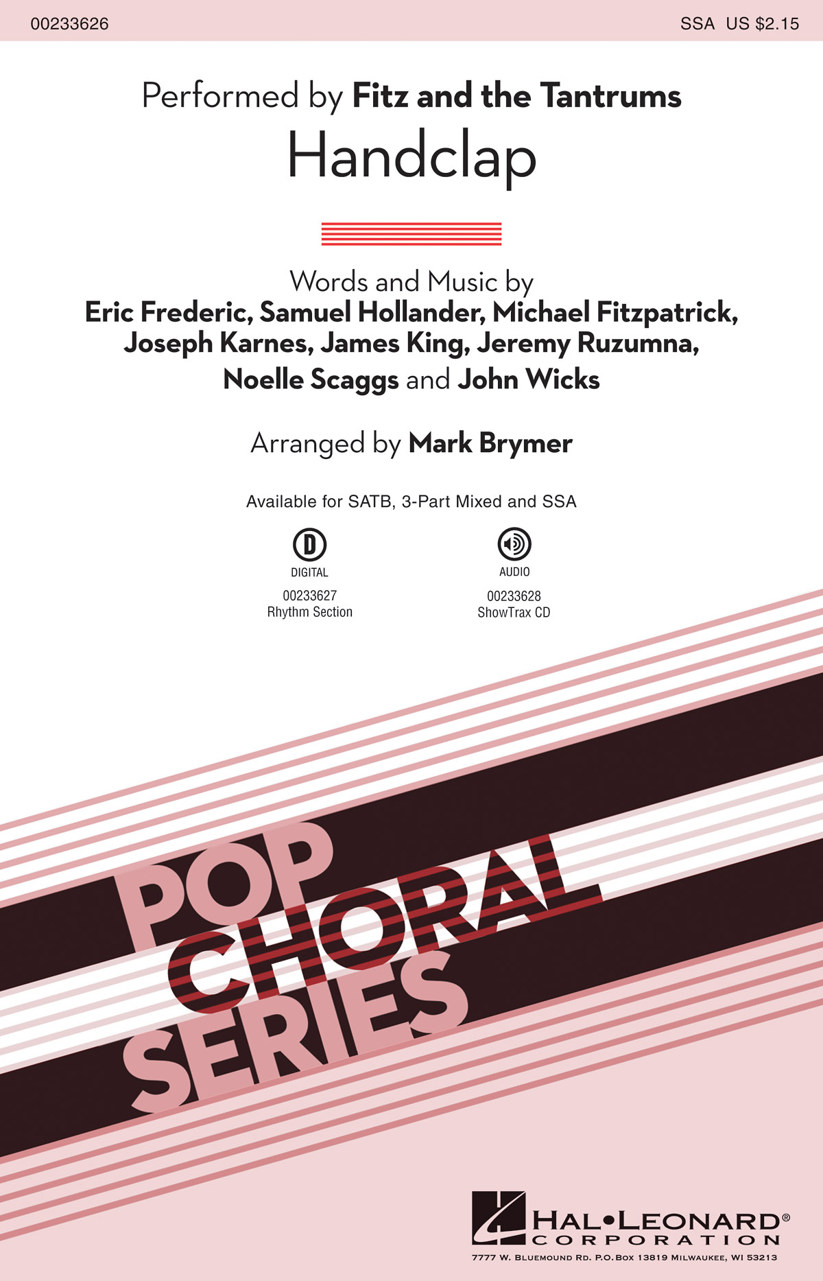 Fitz And The Tantrums: Handclap (Arr. Brymer) (SSA)