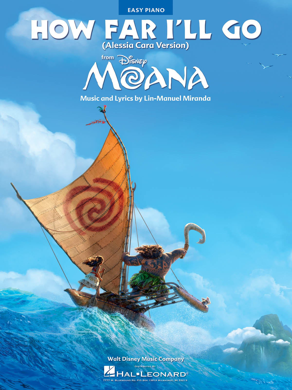 Miranda Lin-Manuel: How Far I'll Go (From 'Moana') (Easy Piano)