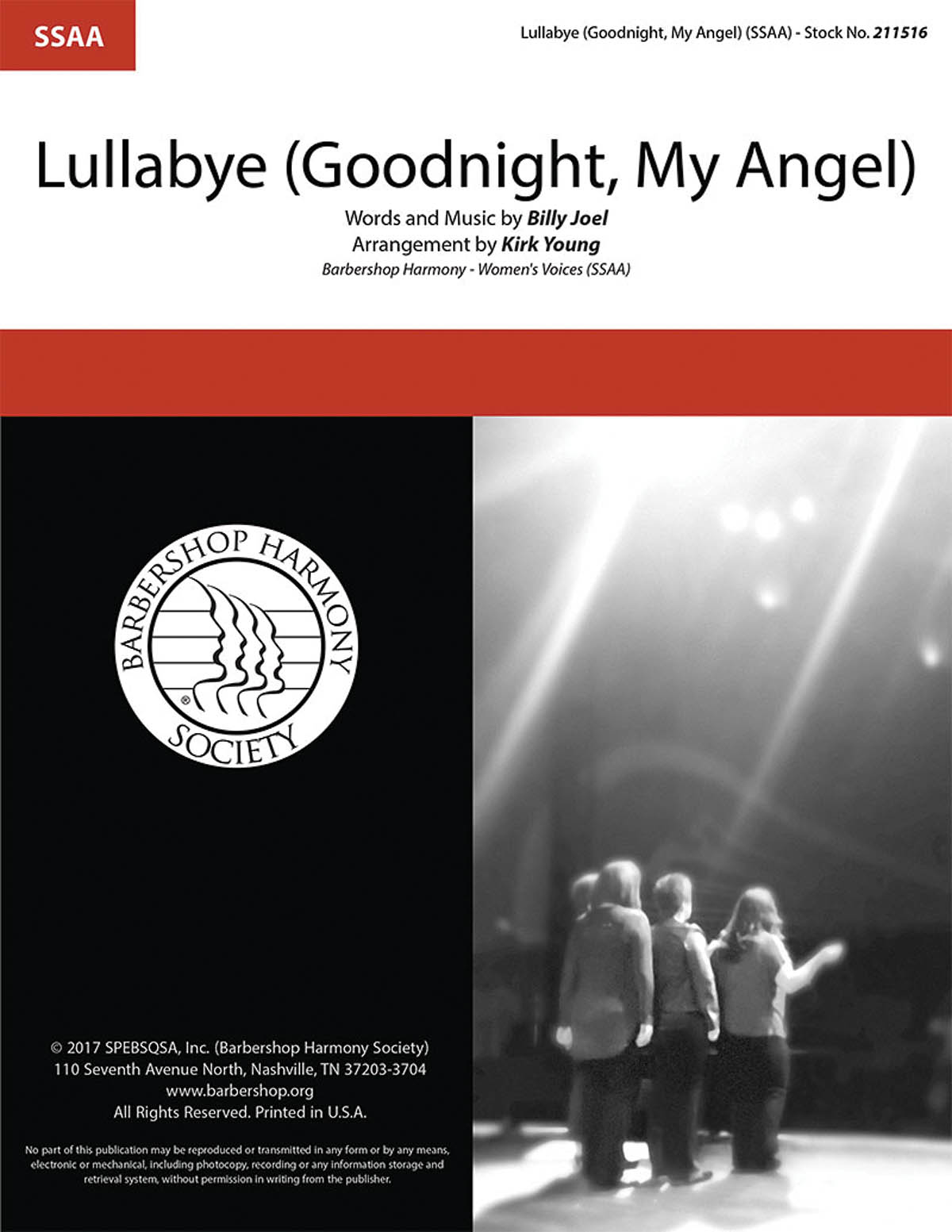 Billy Joel: Lullaby (Goodnight My Angel) (arr. Young) (SSAA)