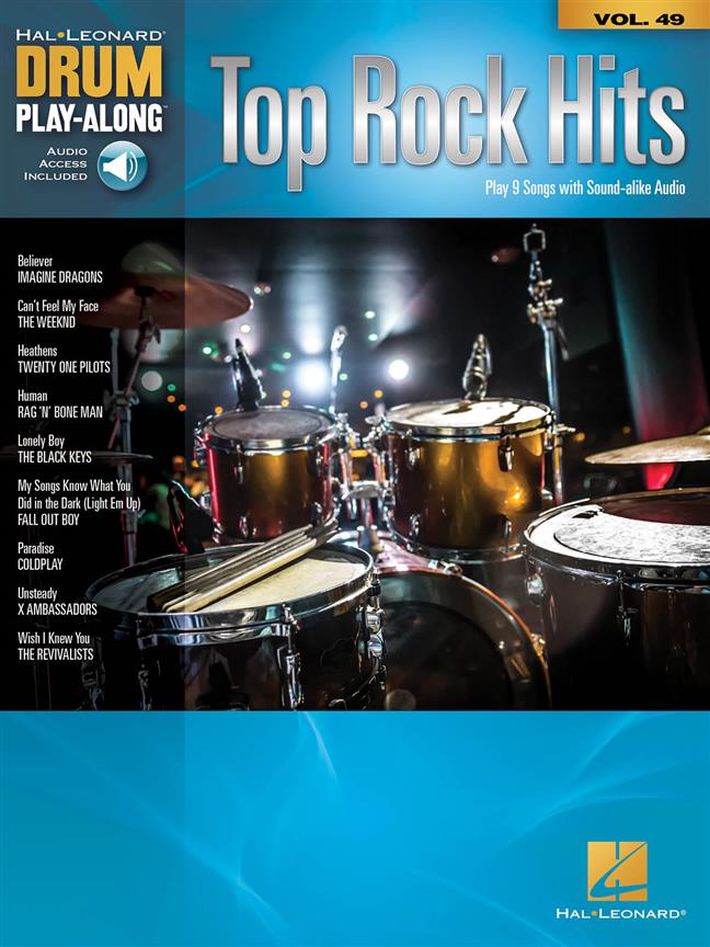 Top Rock Hits : Drum Play-Along Volume 49