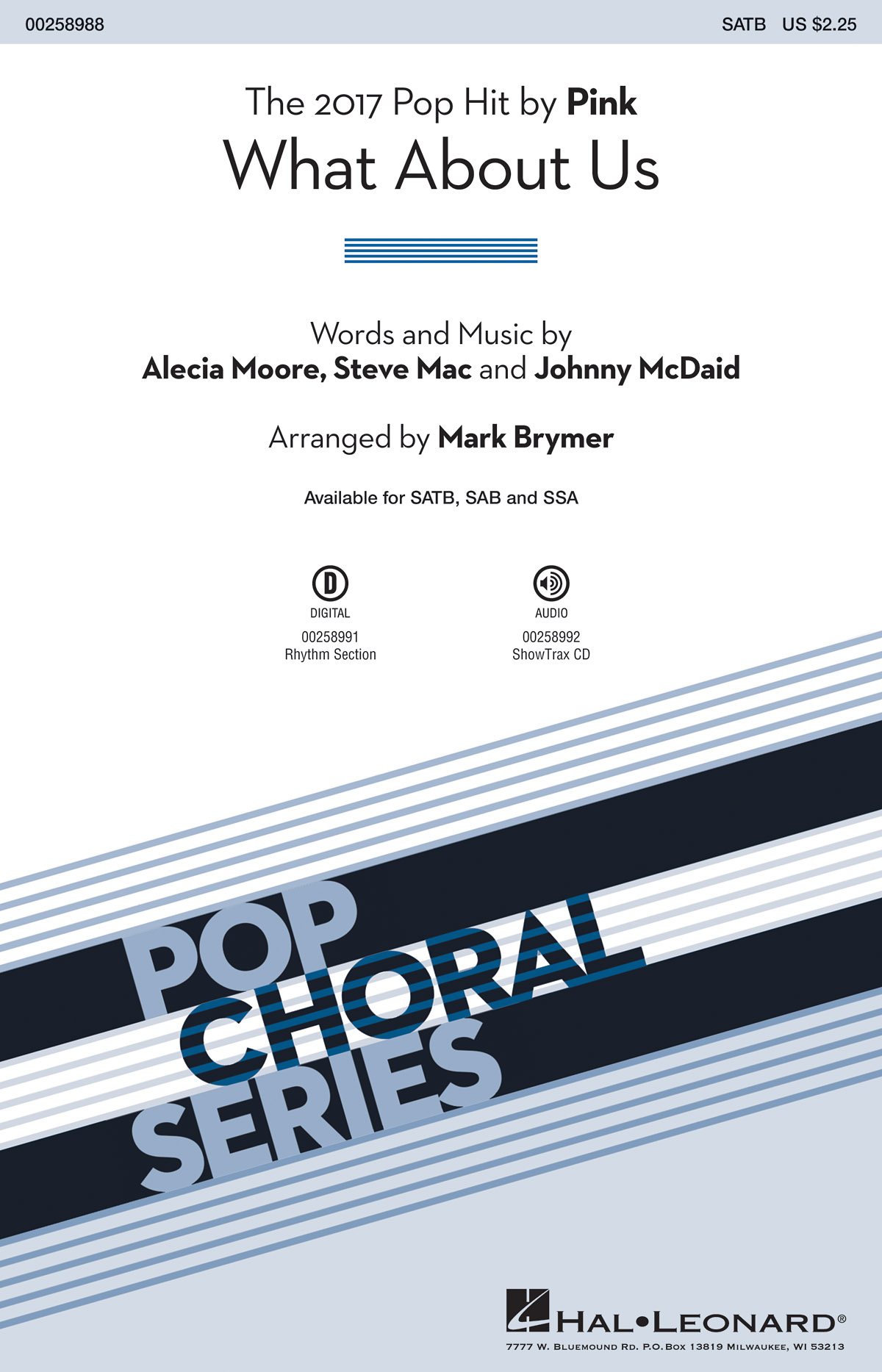 P!nk: What About Us (Arr. Brymer) (SATB)