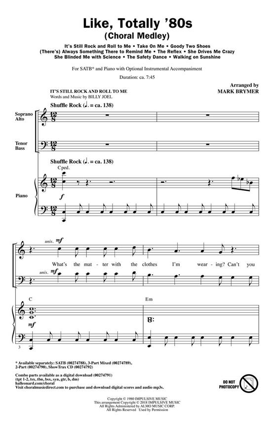 Like, Totally '80s (Choral Medley)