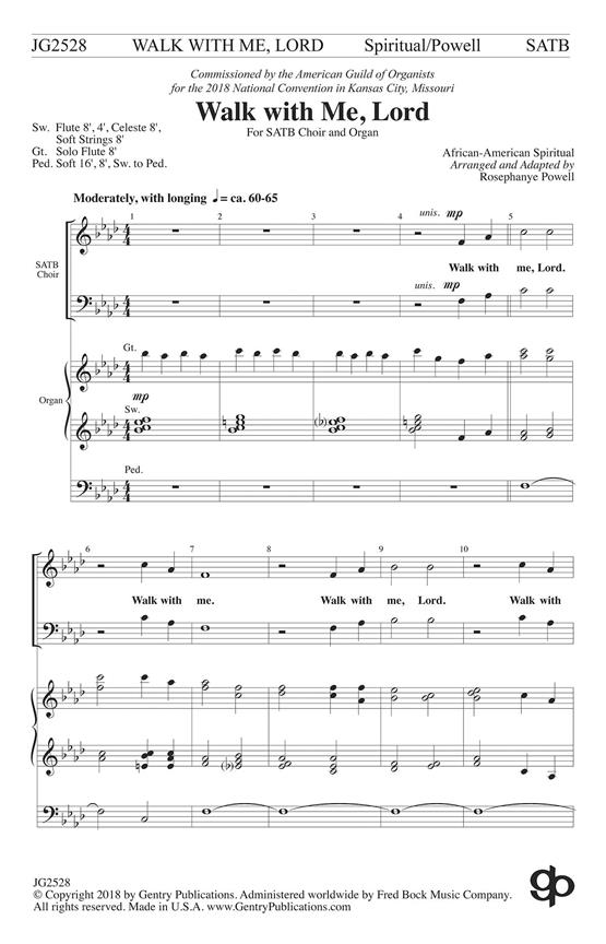 Walk With Me, Lord (Arr. Powell) (SATB)