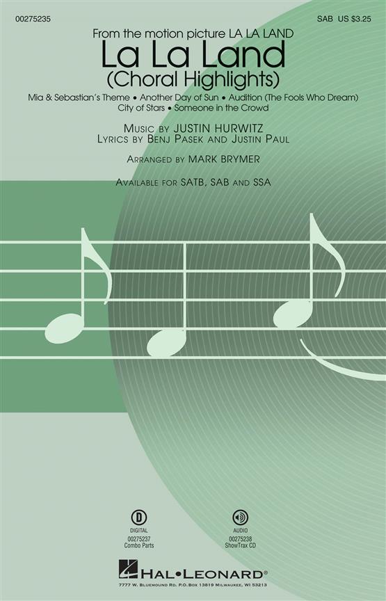 La La Land (Choral Highlights) (Arr. Brymer) (SAB)